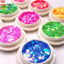 Load image into Gallery viewer, TCT-755 Valentine&#39;s Day Iridescent Tail Heart Nail Glitter Decoration Mermaid Manicure
