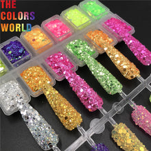 Load image into Gallery viewer, TCT-567 Shinning Glitter Chunky Nail Glitter Flash Nail Decoration Arte de uñas Tumbler Crafts DIY Manicure Festival Accessories
