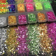 Load image into Gallery viewer, TCT-567 Shinning Glitter Chunky Nail Glitter Flash Nail Decoration Arte de uñas Tumbler Crafts DIY Manicure Festival Accessories
