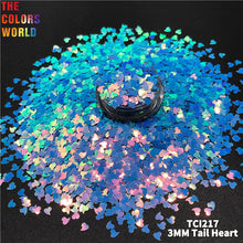 Load image into Gallery viewer, TCT-755 Valentine&#39;s Day Iridescent Tail Heart Nail Glitter Decoration Mermaid Manicure
